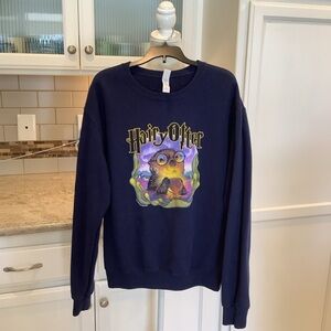 Jerzees Hairy Otter Navy Sweatshirt Size Small Vintage Monterey Bay California